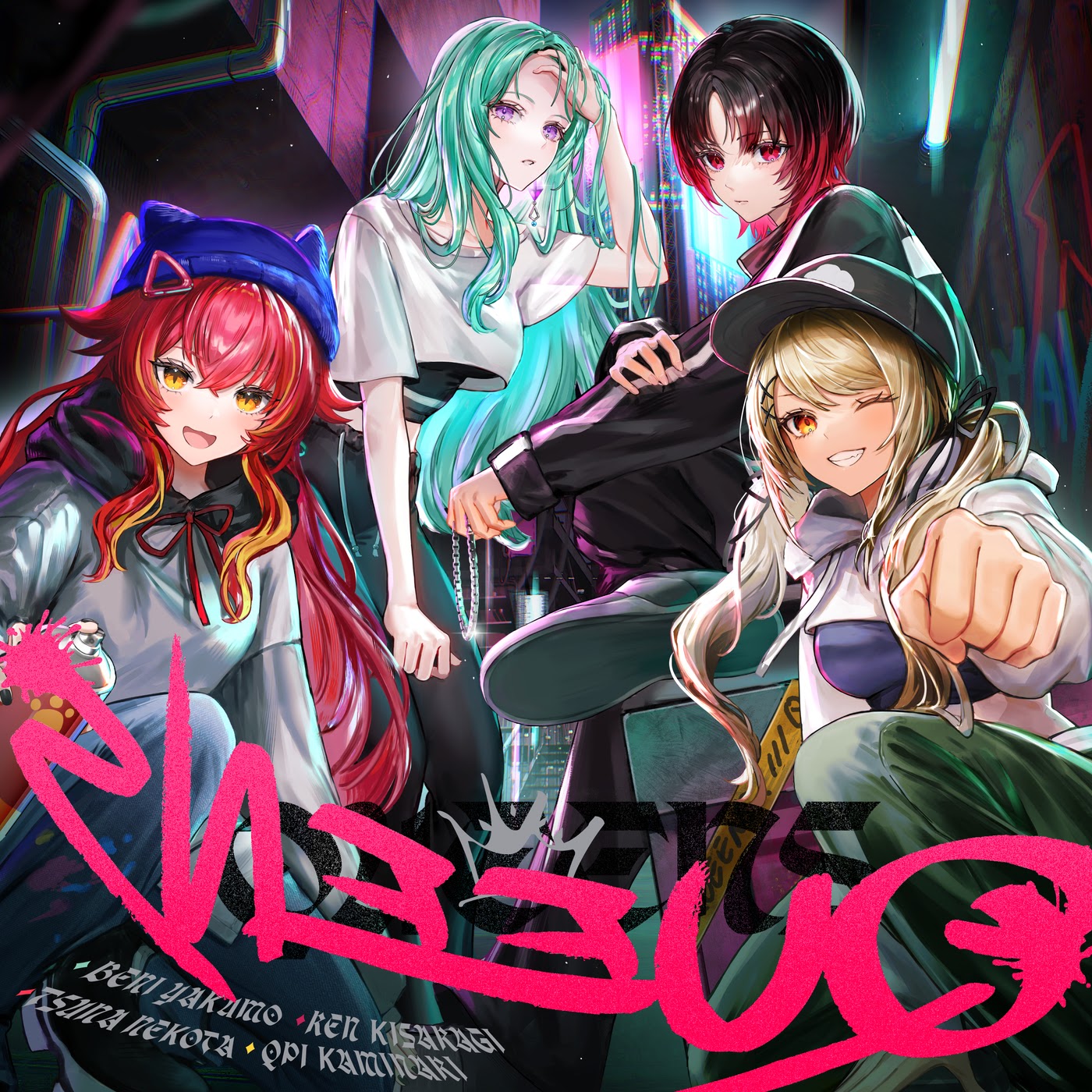 Beni Yakumo, Ren kisaragi, Tsuna Nekota, Qpi Kaminari - Queens [Theme Song VSPO!].mp3