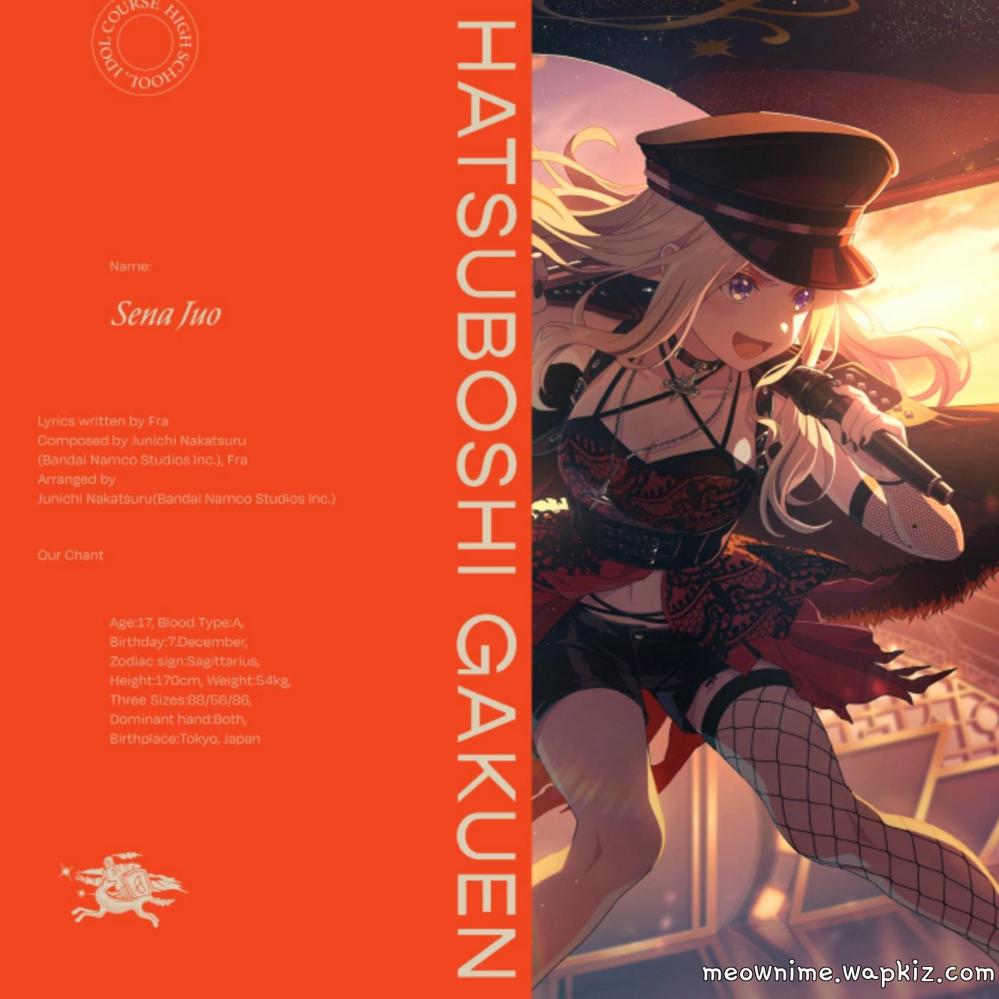 Cover album Gakuen IDOLM@STER Theme Song dari Sena Juo (CV: Mashiro Hitaka) di Matikiri
