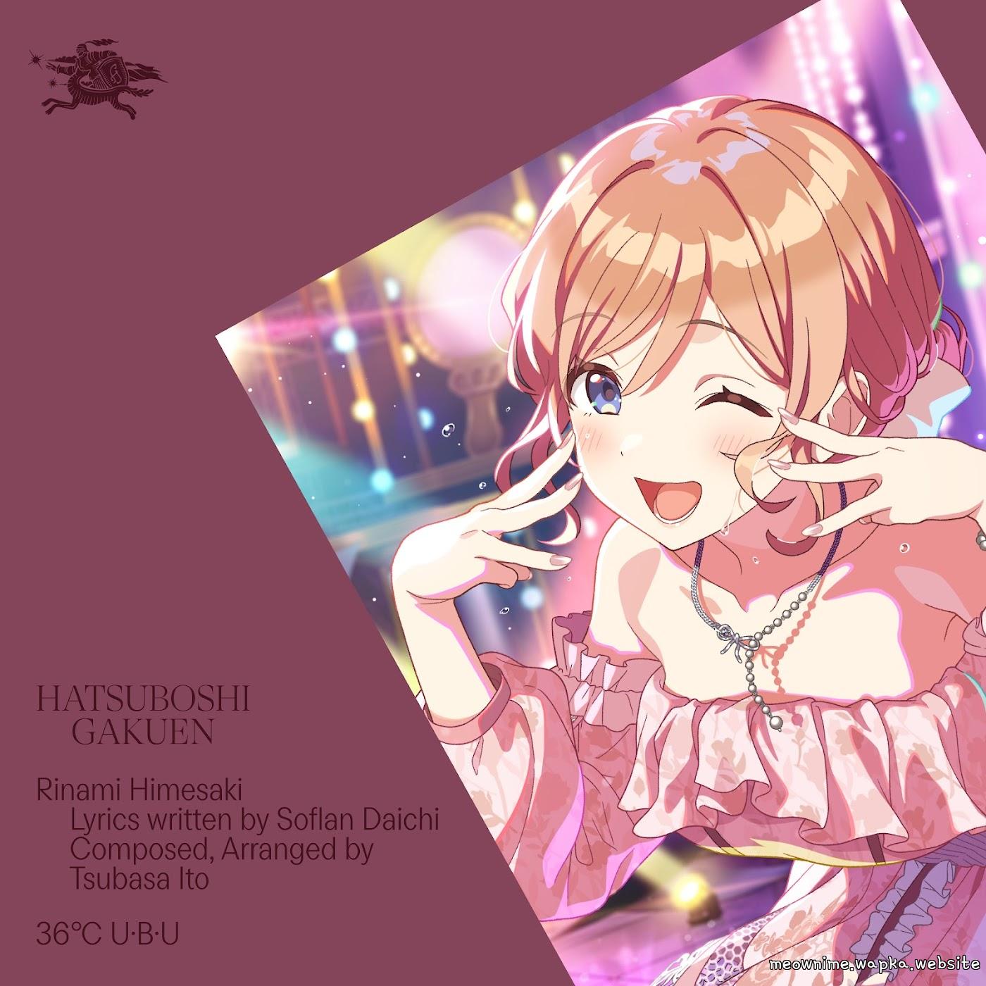 Cover album Gakuen IDOLM@STER Theme Song dari Rinami Himesaki (CV: Yuri Usui) di Matikiri
