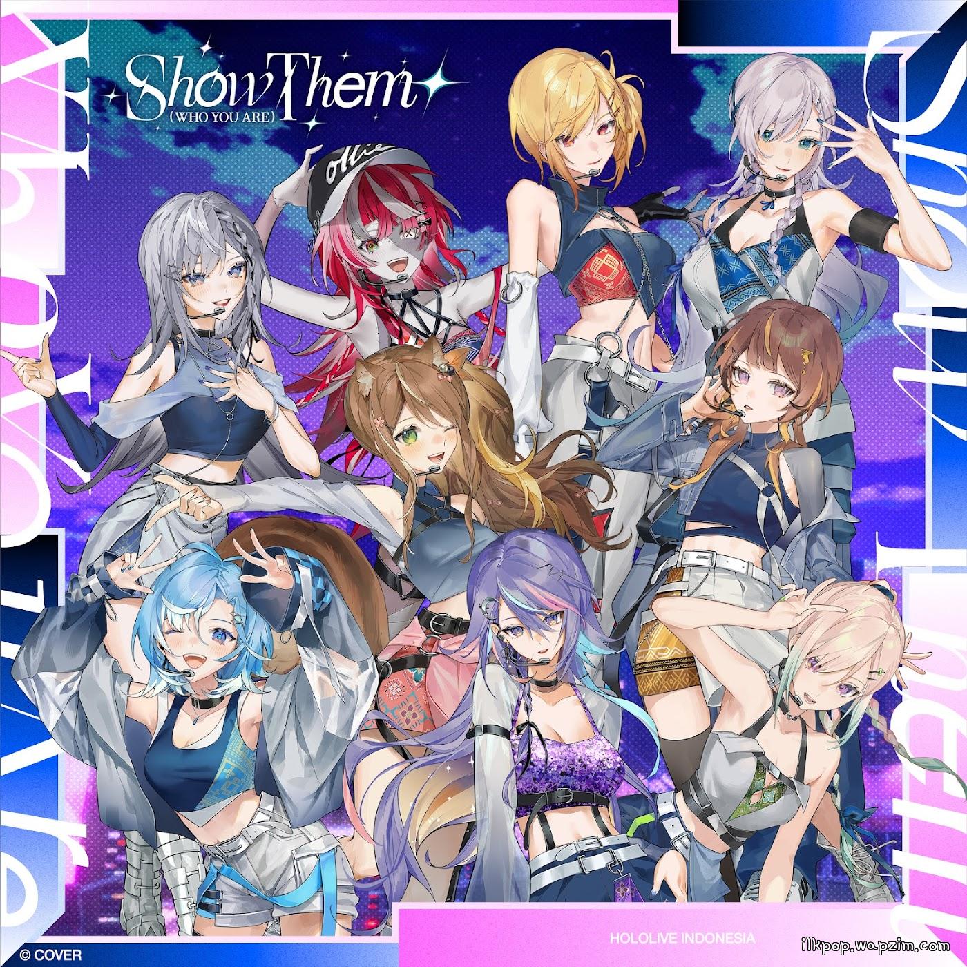 Cover album hololive IDOL PROJECT Theme Song dari Vestia Zeta, Kureiji Ollie, Kaela Kovalskia, Pavolia Reine, Ayunda Risu, Anya Melfissa, Kobo Kanaeru, Moona Hoshinova, Airani Iofifteen di Matikiri